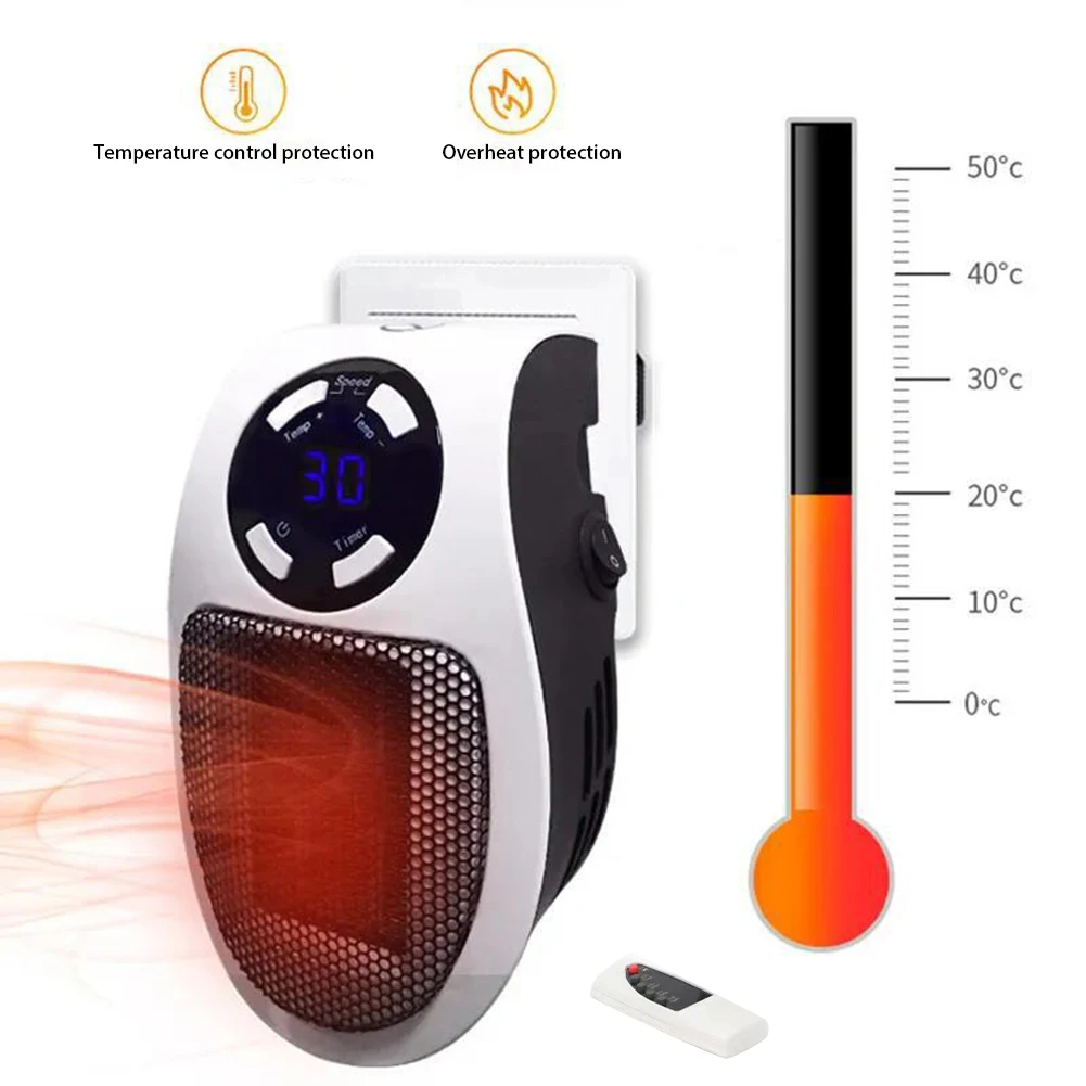 500W Portable Fan Heater Powerful Electric Heater with Remote Room LED Heating Stove Radiator Household Winter Warmer Machine
500W Portable Fan Heater Powerful Electric Heater with Remote Room LED Heating Stove Radiator Household Winter Warmer Machine