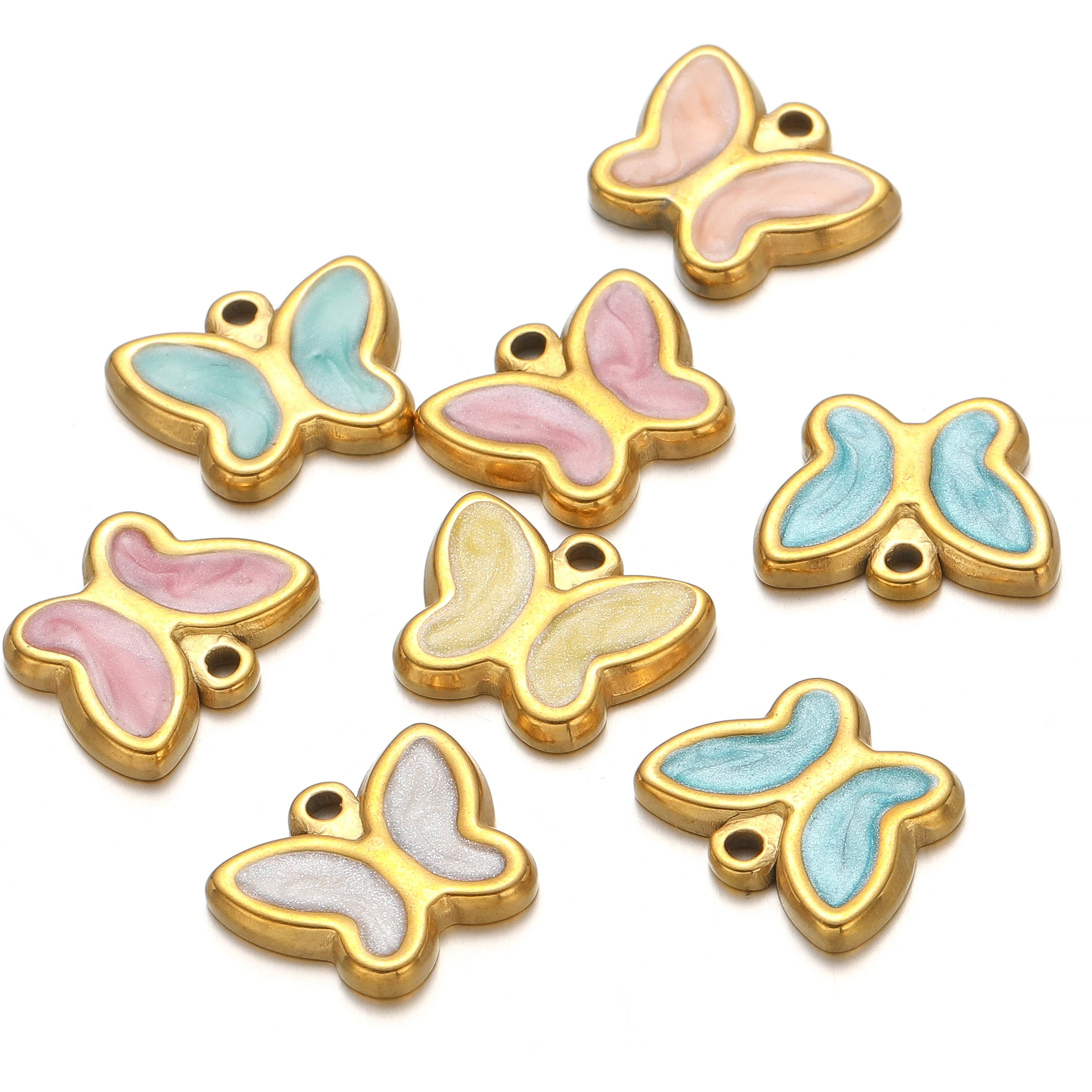 5PCS 15x18mm Lovely Butterfly Charms Pendant Enamel Small Stainless Steel Charms DIY Jewelry Making Accessories for Necklace
5PCS 15x18mm Lovely Butterfly Charms Pendant Enamel Small Stainless Steel Charms DIY Jewelry Making Accessories for Necklace