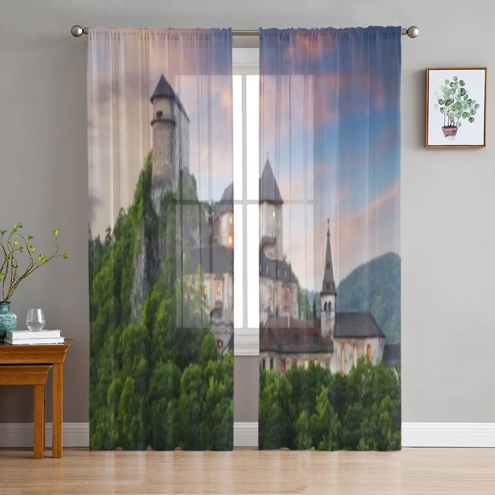 Slovakia Castle At Sunset Tulle Sheer Curtains for Living Room the Room Bedroom Kitchen Decoration Voile Organza Curtains
Slovakia Castle At Sunset Tulle Sheer Curtains for Living Room the Room Bedroom Kitchen Decoration Voile Organza Curtains