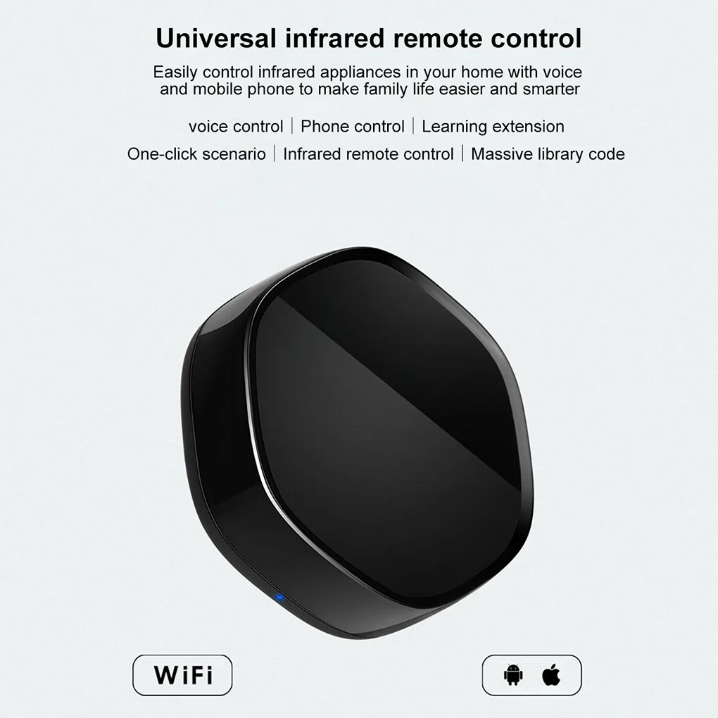 Универсальный ИК-пульт дистанционного управления Wi-Fi, ТВ-кондиционер, умное инфракрасное беспроводное устройство управления
Универсальный ИК-пульт дистанционного управления Wi-Fi, ТВ-кондиционер, умное инфракрасное беспроводное устройство управления