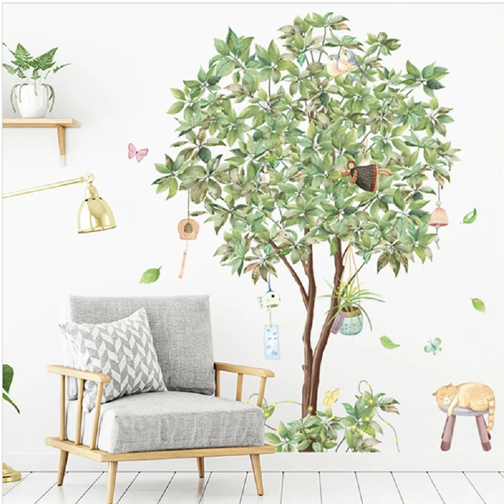 Big Tree Birch Wall Stickers Green Leaves Wall Decals Living Room Bedroom Birds Home Decor Poster Mural PVC Room Decoration
Big Tree Birch Wall Stickers Green Leaves Wall Decals Living Room Bedroom Birds Home Decor Poster Mural PVC Room Decoration