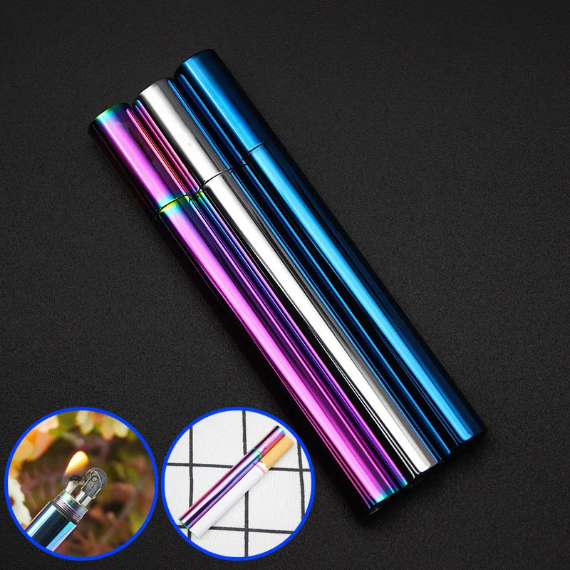 Cigarette Shape Mini Fuel Lighter Open Flame Cigarette Lighter Outdoor Survival Tool Ladies Gift Petrol Lighters
Cigarette Shape Mini Fuel Lighter Open Flame Cigarette Lighter Outdoor Survival Tool Ladies Gift Petrol Lighters