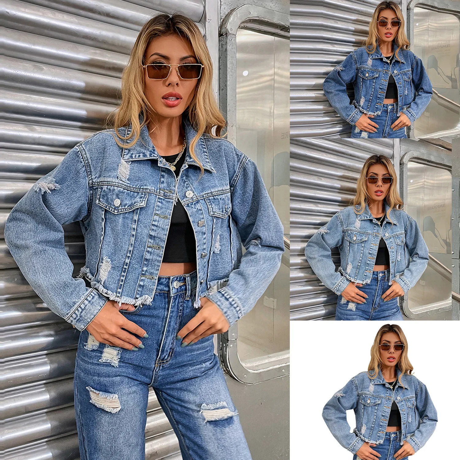 Autumn Jackets Women Ripped Denim Jackets 2023 Vintage Casual Short Jean Jacket Long Sleeve High Street Female Coat Streetwear
Autumn Jackets Women Ripped Denim Jackets 2023 Vintage Casual Short Jean Jacket Long Sleeve High Street Female Coat Streetwear