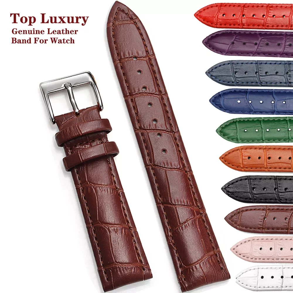 Leather Watchbands 12/14/16/18/20/22/24 mm Watch Band Strap Steel Pin buckle High Quality Wrist Belt Bracelet + Tool
Leather Watchbands 12/14/16/18/20/22/24 mm Watch Band Strap Steel Pin buckle High Quality Wrist Belt Bracelet + Tool
