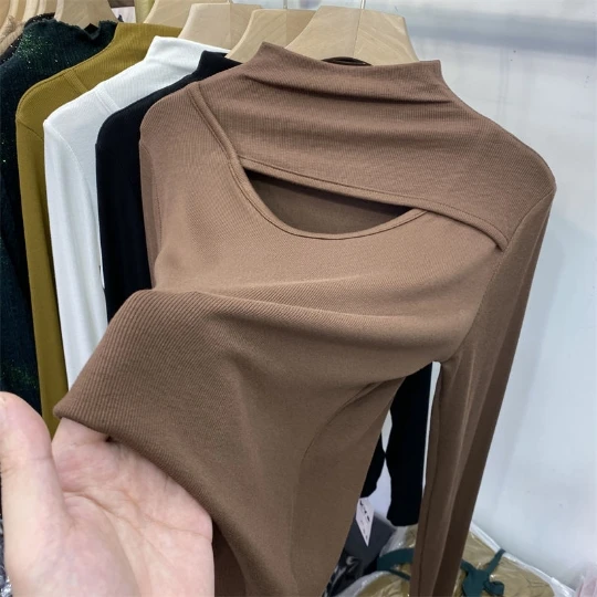 Coffee Female Girl Lady Women Sexy Hallowed T-shirt Spring Autumn Clothes Sweater Knitted Long Sleeve Stretchy Cloth Slim Tops
Coffee Female Girl Lady Women Sexy Hallowed T-shirt Spring Autumn Clothes Sweater Knitted Long Sleeve Stretchy Cloth Slim Tops