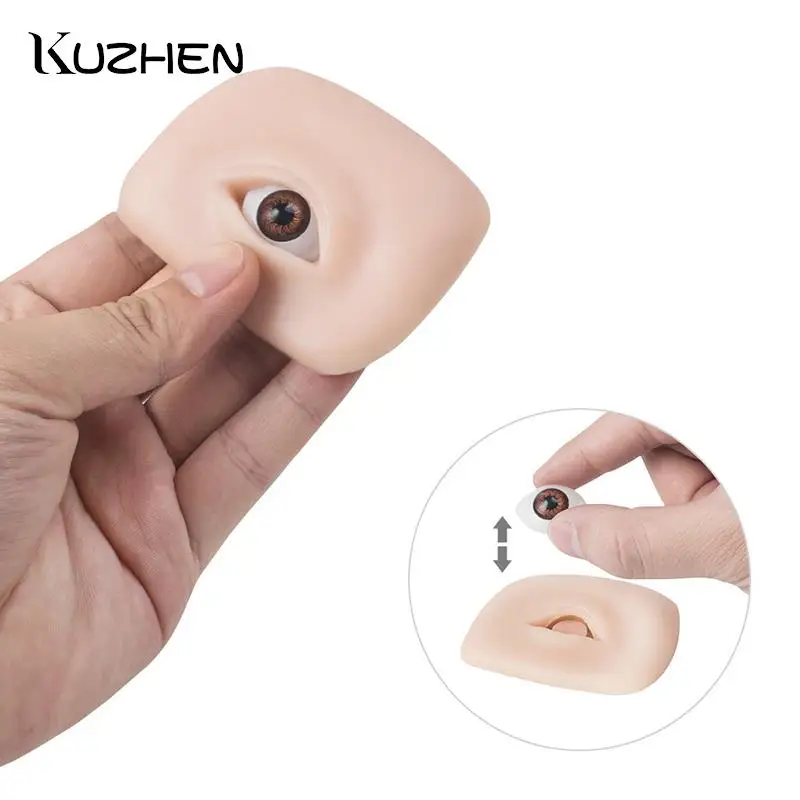 

1Pair Fake Skin Eyebrow Eye Makeup Training 5D Textured Bionic Silicone Tattoo Eyebrow And Eye Module With Eyeball Tattoo