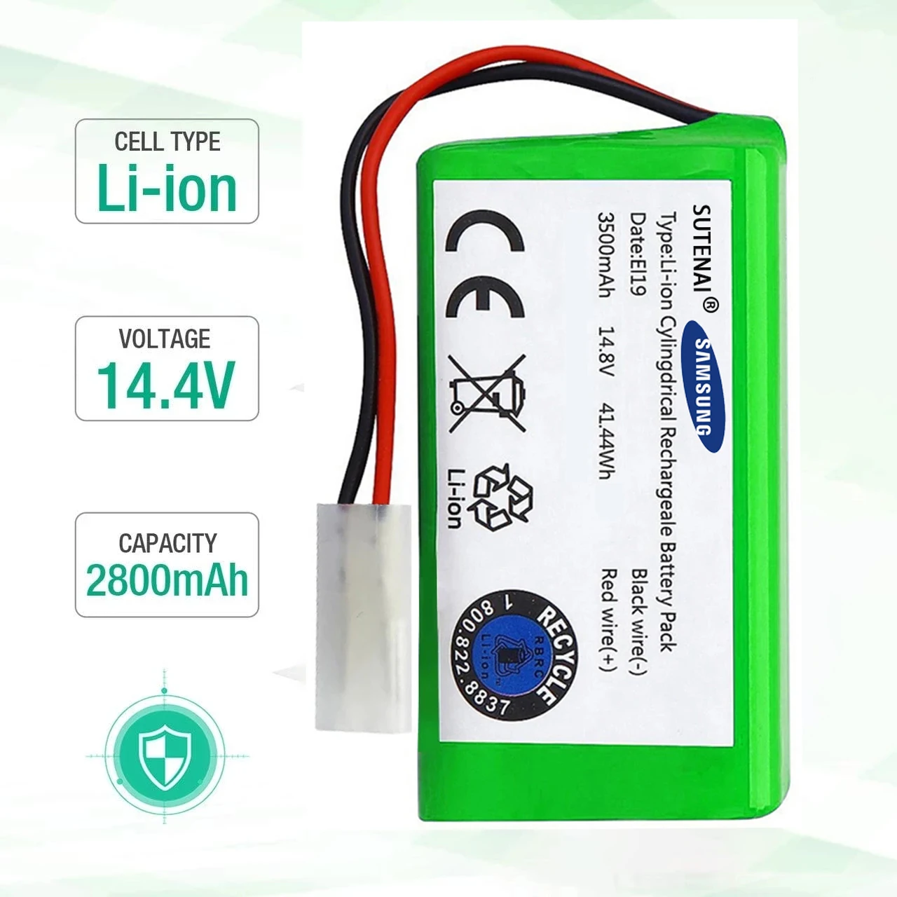 NEW 14.8V 6800mAh Li-ion Battery for Xiaomi G1 MI Robot Vacuum-Mop Essential MJSTG1 Robot Vacuum Cleaner 18650 Battery Pack
NEW 14.8V 6800mAh Li-ion Battery for Xiaomi G1 MI Robot Vacuum-Mop Essential MJSTG1 Robot Vacuum Cleaner 18650 Battery Pack