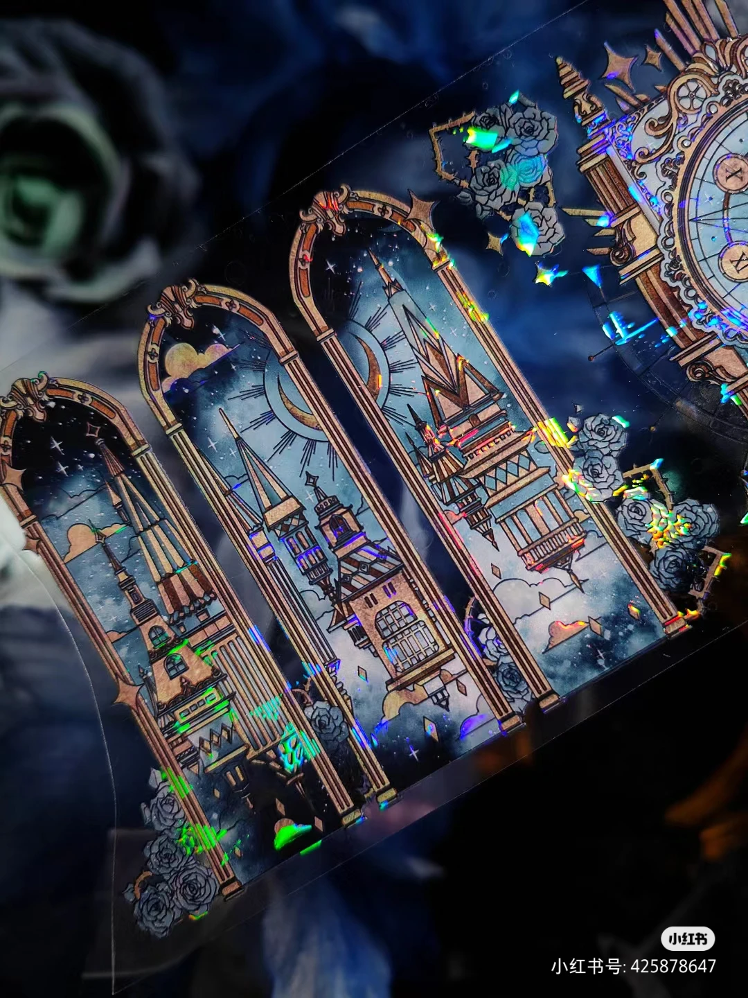 1 Loop One Moment Moon Stars Future Shiny Journal Decoration PET Tape 
1 Loop One Moment Moon Stars Future Shiny Journal Decoration PET Tape