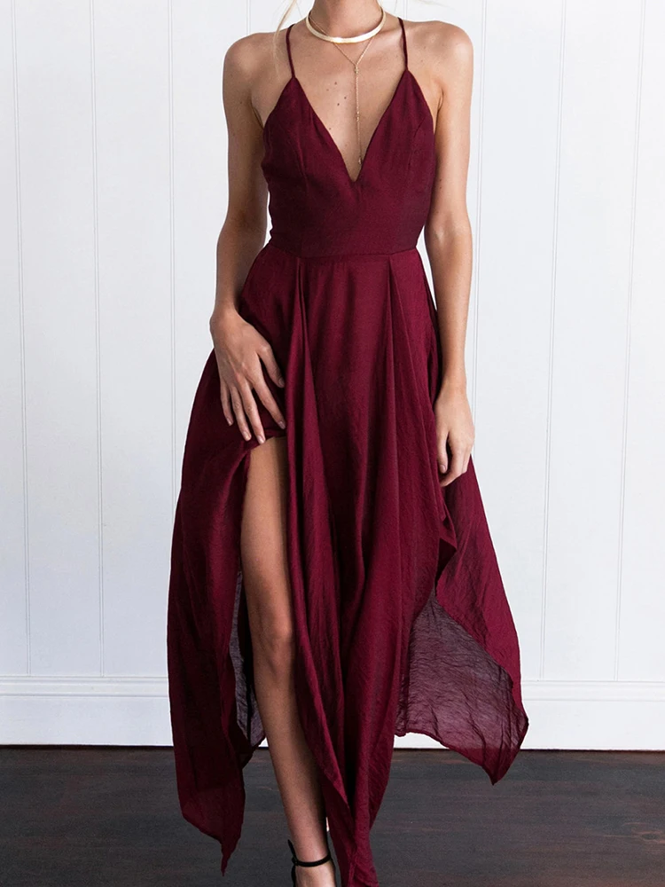 2022 Spring Summer Sleeveless V-Neck Sexy Club Dress For Female Elegant Women Long Evening Dresses Fashion Backless Straps Dress
2022 Spring Summer Sleeveless V-Neck Sexy Club Dress For Female Elegant Women Long Evening Dresses Fashion Backless Straps Dress