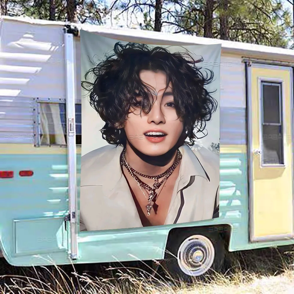 J_JungkookS Singer Advanced Printing Коммерческий рекламный флаг баннер для вечеринок