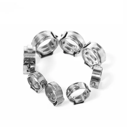 7.3-9.0 mm Pinch Clamps Stepless Single Ear Tight-Seal Vibration-Resistant for Firm Hose and Tube 304 Stainless Steel Pack 100
7.3-9.0 mm Pinch Clamps Stepless Single Ear Tight-Seal Vibration-Resistant for Firm Hose and Tube 304 Stainless Steel Pack 100