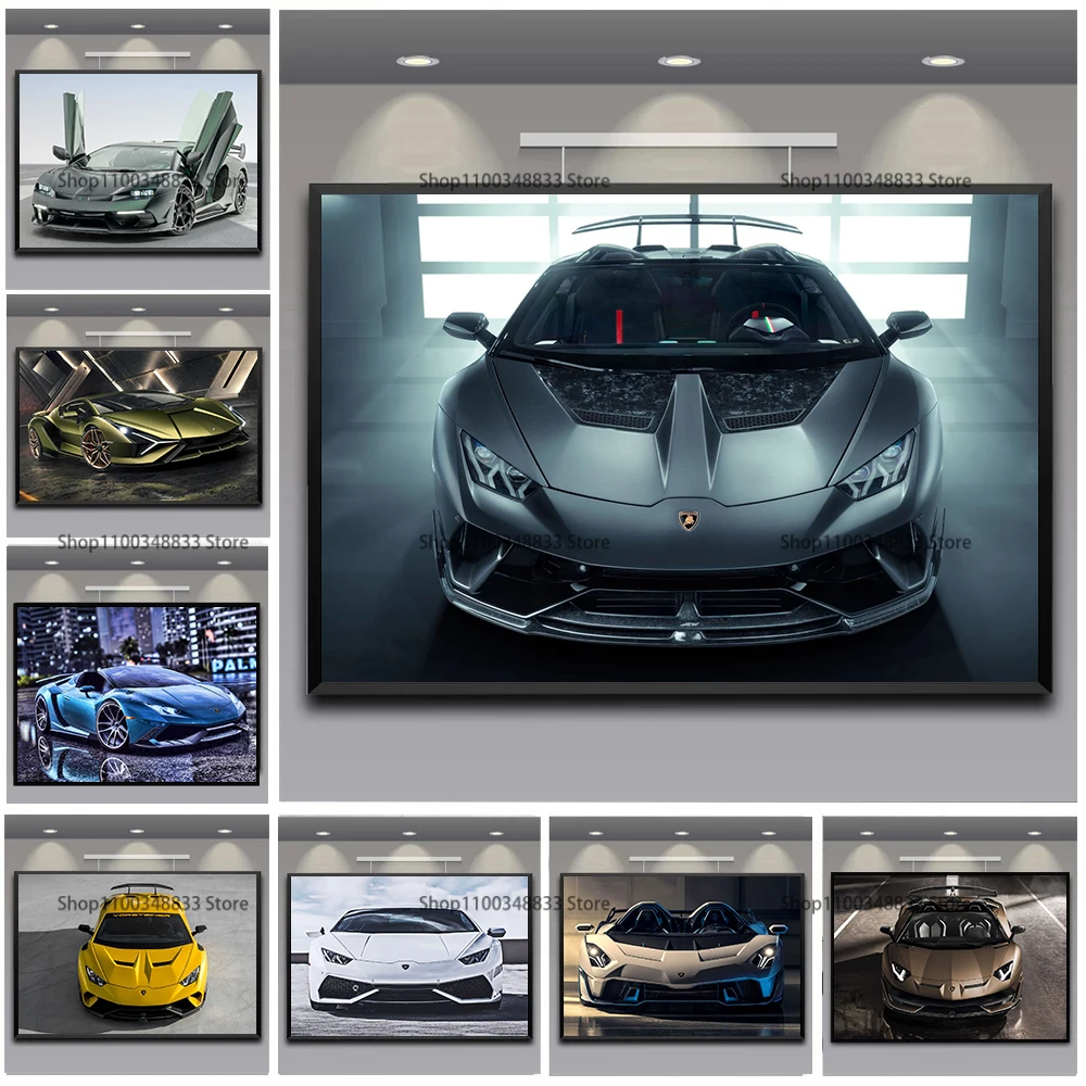 Lamborghini, серия Supercars, городской/художественный Рисунок/F8 на холсте, настенные художественные картины, украшения для спальни и дома