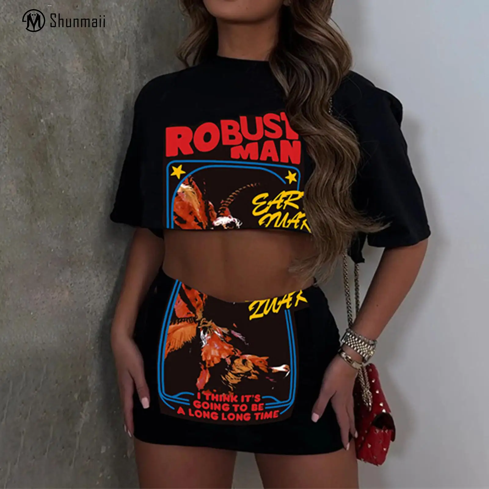 Letter Print Crop Tops Mini Skirts Crew Neck Women T-shirts Bodycon Skirts Navel Exposed Y2k Style Streetwear Suit
Letter Print Crop Tops Mini Skirts Crew Neck Women T-shirts Bodycon Skirts Navel Exposed Y2k Style Streetwear Suit
