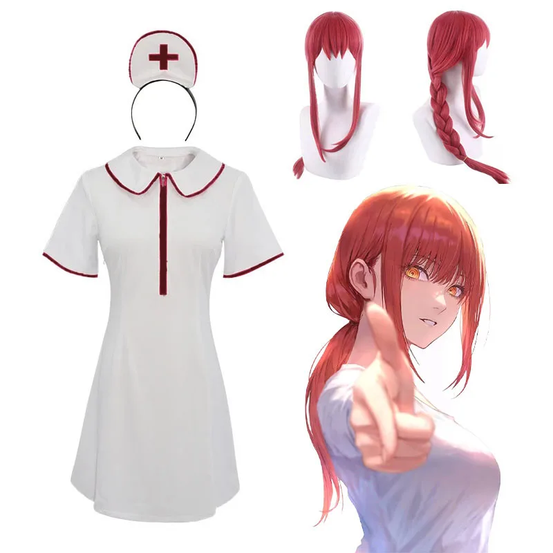 Sexy Makima Nurse Cosplay Anime Chainsaw Man Cosplay Nurse Dress Wig Gloves Stockings Makima Nurse Cosplay Dress for Women Girl
Sexy Makima Nurse Cosplay Anime Chainsaw Man Cosplay Nurse Dress Wig Gloves Stockings Makima Nurse Cosplay Dress for Women Girl