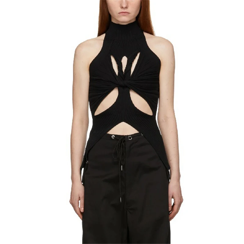 Summer new cotton kink oblique shoulder knitted vest high quality women's fashion hollow halterneck slim fit bottoming sexy top
Summer new cotton kink oblique shoulder knitted vest high quality women's fashion hollow halterneck slim fit bottoming sexy top