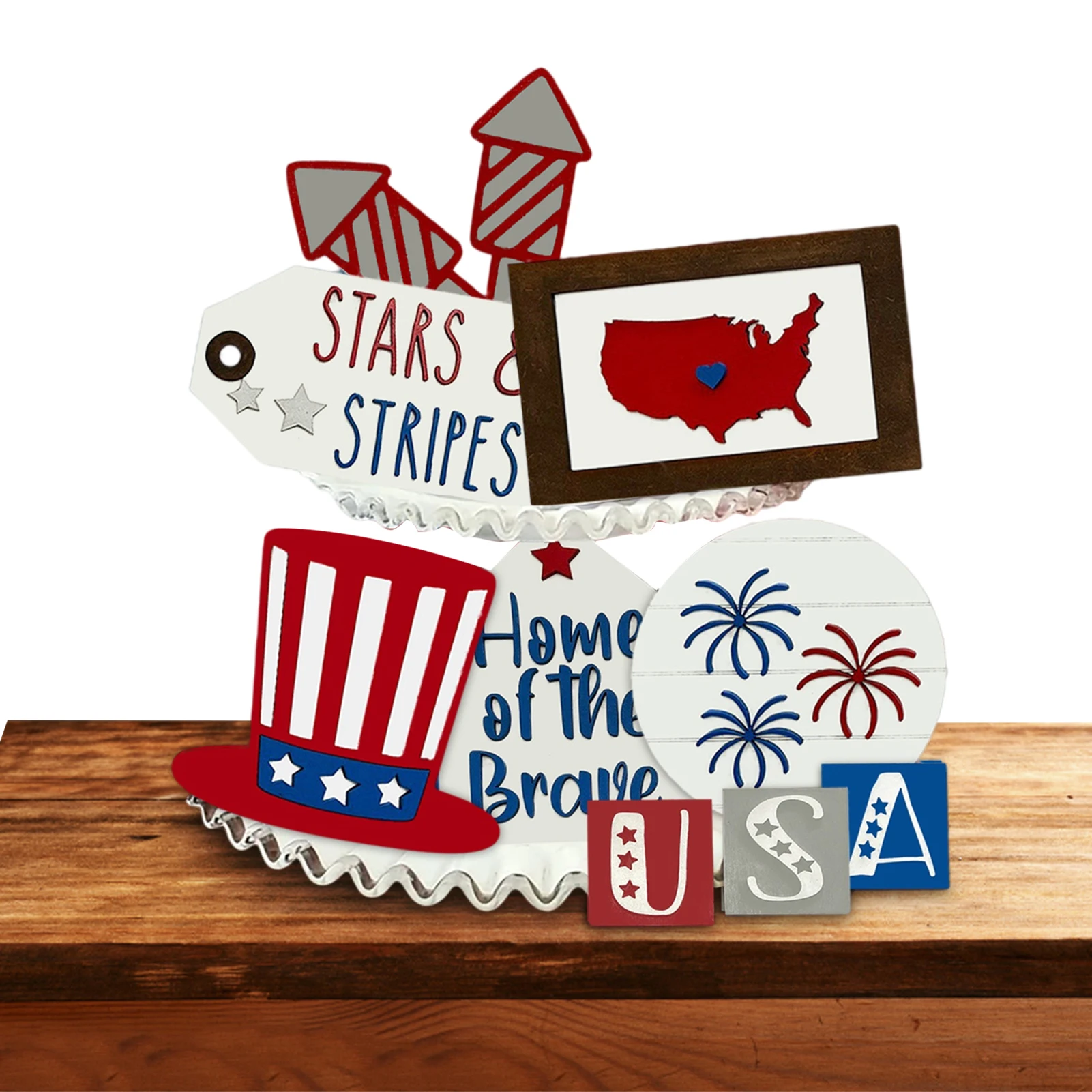 4th Of July Tiered Tray Decor Patriotic Decoration Farmhouse Signs American 4th Of July Tray Ornaments Set Red White And Blue
4th Of July Tiered Tray Decor Patriotic Decoration Farmhouse Signs American 4th Of July Tray Ornaments Set Red White And Blue