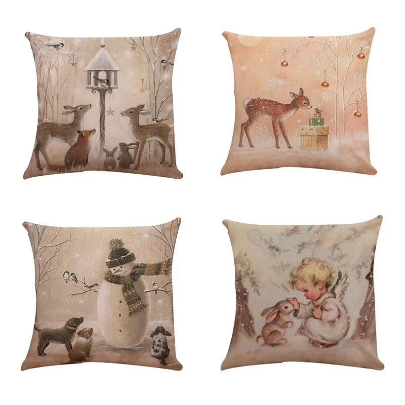 Cartoon Fawn Snowman Print Pattern Sofa Linen Cushion Cover Pillowcase Home Decor Party Car Bedding
Cartoon Fawn Snowman Print Pattern Sofa Linen Cushion Cover Pillowcase Home Decor Party Car Bedding