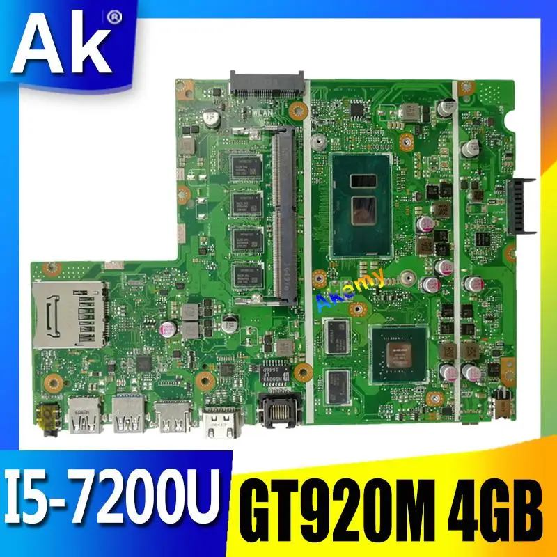 Материнская плата для ноутбука AK X541UJ X541UVK для ASUS X541UJ X541UV X541U X541, протестированная оригинальная материнская плата 4G ОЗУ, модель GT920M
Материнская плата для ноутбука AK X541UJ X541UVK для ASUS X541UJ X541UV X541U X541, протестированная оригинальная материнская плата 4G ОЗУ, модель GT920M