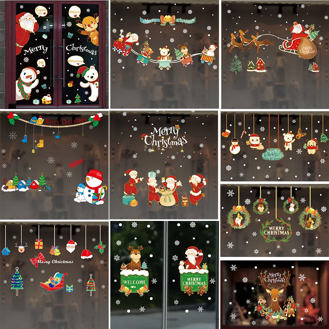 Christmas Sticker Window For Home Decals Stickers Xmas Decor Snowflake Santa Claus Elk Snowman Wall Sticker Showcase Decoration
Christmas Sticker Window For Home Decals Stickers Xmas Decor Snowflake Santa Claus Elk Snowman Wall Sticker Showcase Decoration