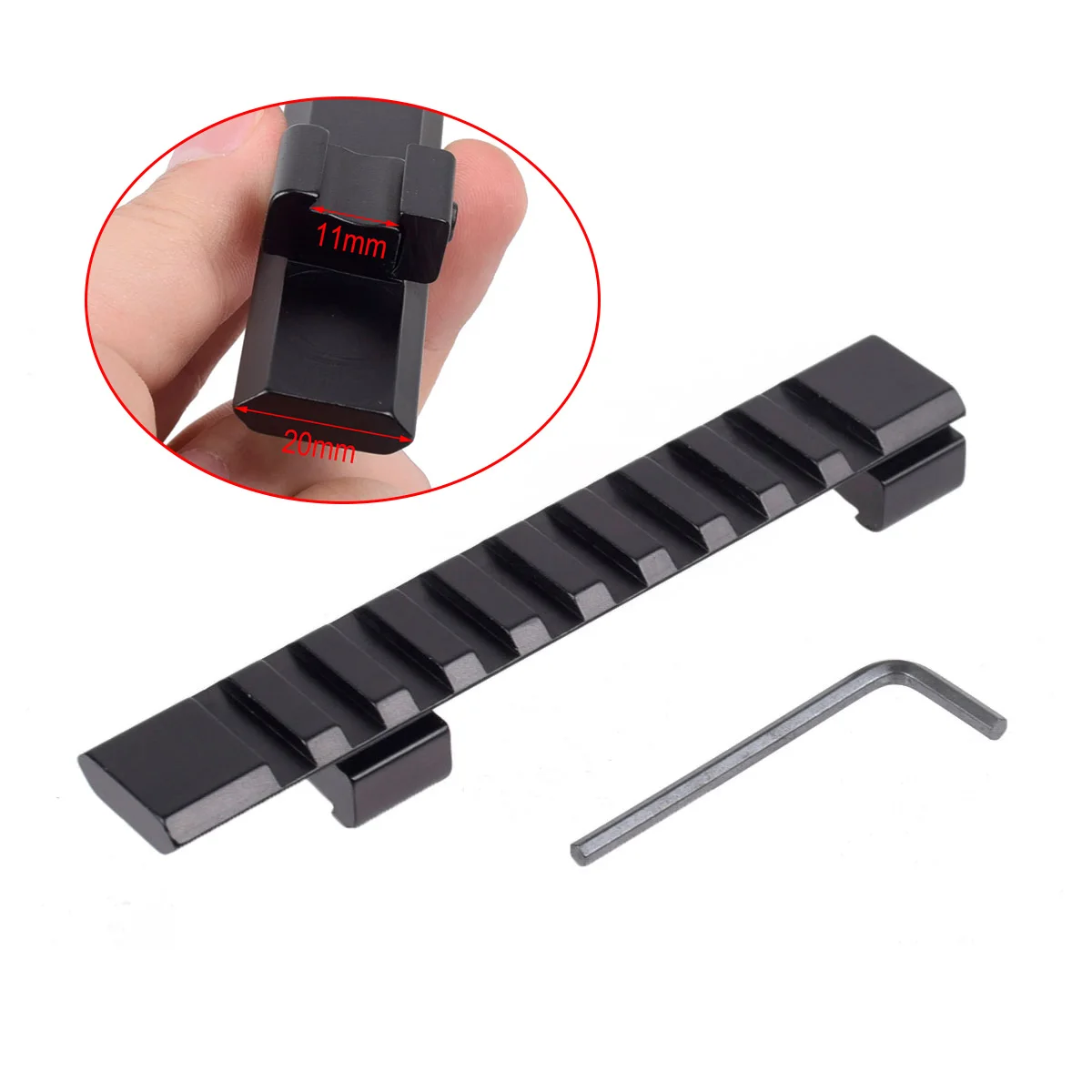 Tactical 10 Slots Dovetail 11mm to 20mm Rail Adapter Weaver Picatinny Extend Scope Mount For Airsoft Rifle Hunting Accessories
Tactical 10 Slots Dovetail 11mm to 20mm Rail Adapter Weaver Picatinny Extend Scope Mount For Airsoft Rifle Hunting Accessories