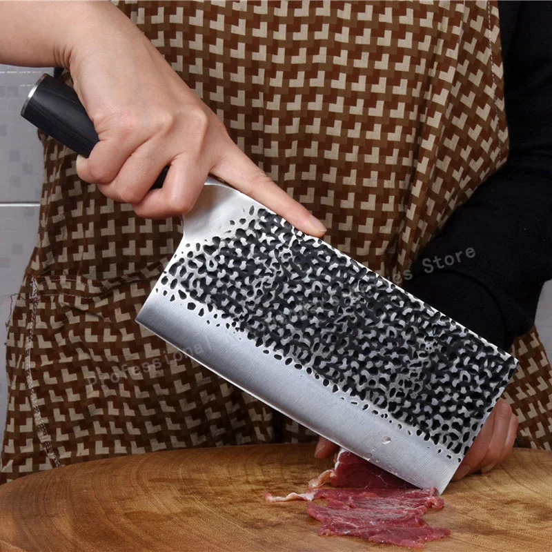 Hand-forged chef's knife stainless steel meat cleaver hammered chopping knife kitchen chopper cooking knife
Hand-forged chef's knife stainless steel meat cleaver hammered chopping knife kitchen chopper cooking knife