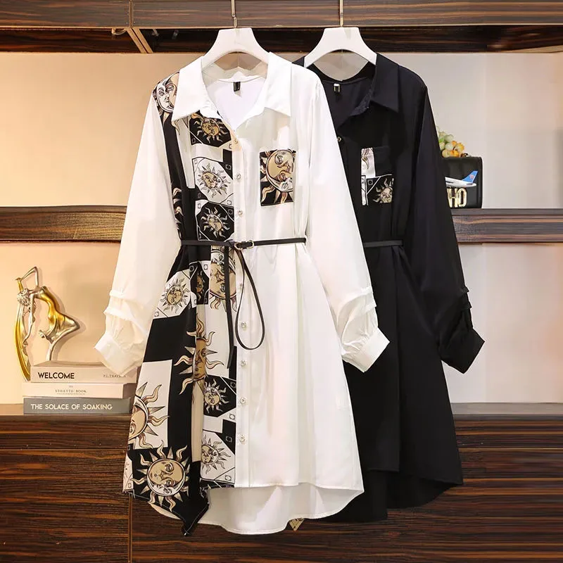 Jmprs Chiffon Dress Women Turn Down Collar Fashion Casual Button Up Office Lady Long Sleeves Autumn Harajuku Korean Vintage Belt
Jmprs Chiffon Dress Women Turn Down Collar Fashion Casual Button Up Office Lady Long Sleeves Autumn Harajuku Korean Vintage Belt