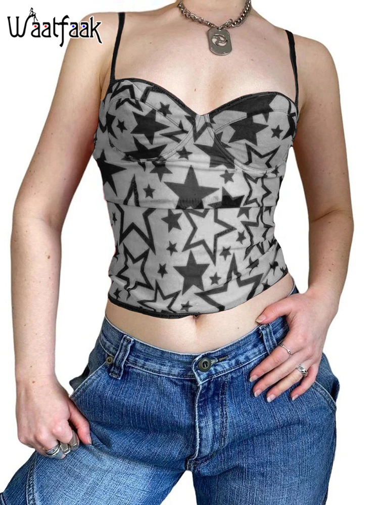 Женский сетчатый топ со звездами Waatfaak, винтажный сетчатый топ горничной в стиле ретро, Y2K, облегающая уличная одежда без рукавов, базовая коф... 
Женский сетчатый топ со звездами Waatfaak, винтажный сетчатый топ горничной в стиле ретро, Y2K, облегающая уличная одежда без рукавов, базовая коф...