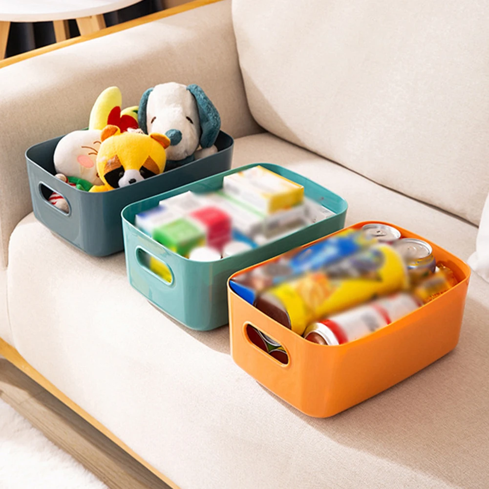 Storage Basket With Handle Cosmetic Storage Box Desktop Sundries Plastic Organizer Household Makeup Kitchen Storage Container
Storage Basket With Handle Cosmetic Storage Box Desktop Sundries Plastic Organizer Household Makeup Kitchen Storage Container