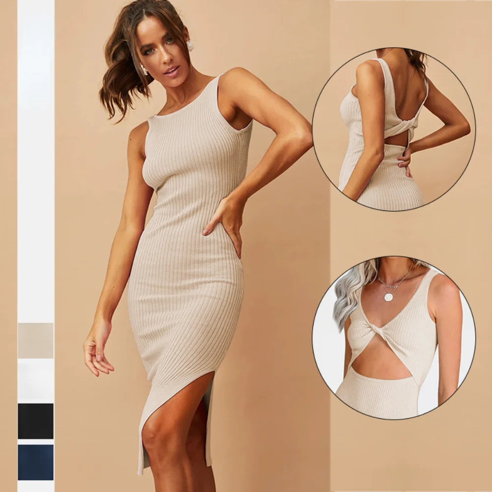 Sexy Fashion Sleeveless Dress 2023 Spring Open Hollow Thread Solid Color Stretch Tight Casual Comfortable Dresses Women's Tops
Sexy Fashion Sleeveless Dress 2023 Spring Open Hollow Thread Solid Color Stretch Tight Casual Comfortable Dresses Women's Tops