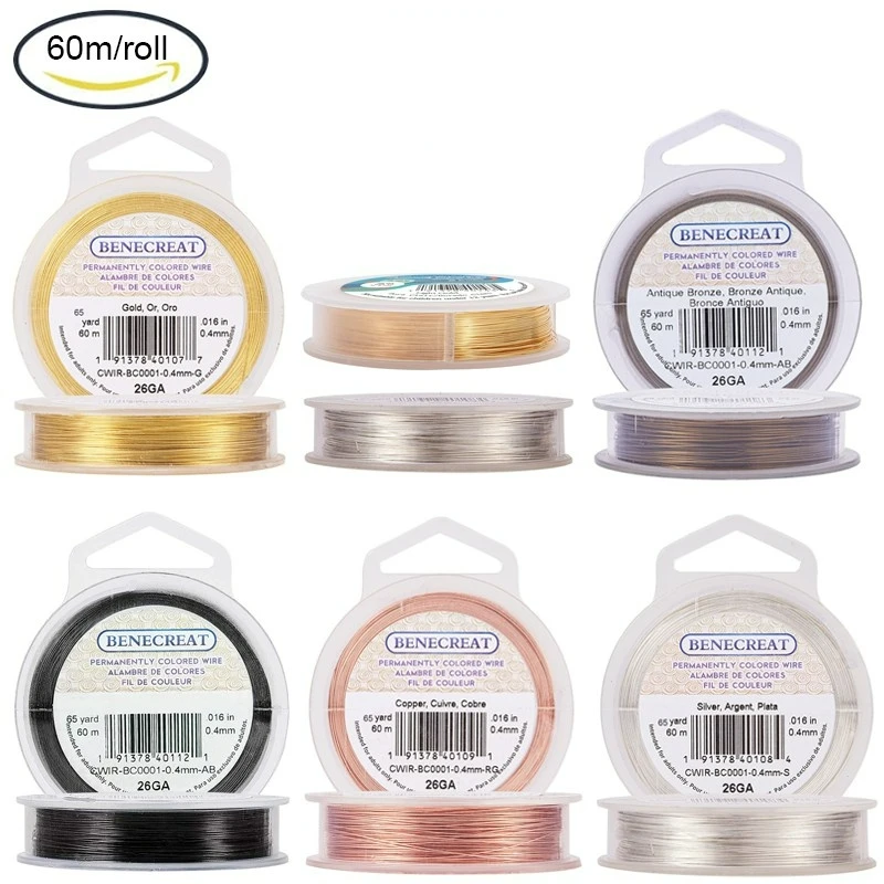 60m 0.4mm Copper Wire Tarnish Resistant Wire Jewelry Making Wire for Bracelet Necklace DIY Making
60m 0.4mm Copper Wire Tarnish Resistant Wire Jewelry Making Wire for Bracelet Necklace DIY Making