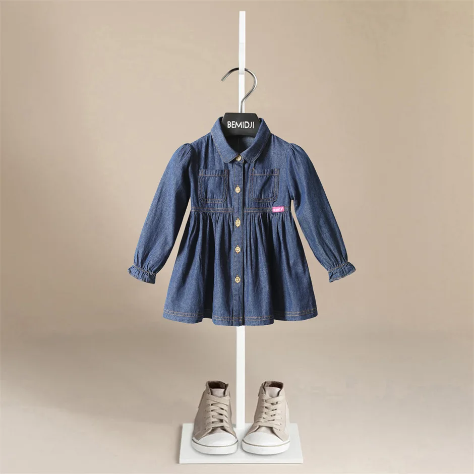 Baby Girls Spring Autumn Dress for Denim Long Sleeve Ruffles Dress Breast Pocket Lovely Casual Clothes for Kids 1-9Year Dress
Baby Girls Spring Autumn Dress for Denim Long Sleeve Ruffles Dress Breast Pocket Lovely Casual Clothes for Kids 1-9Year Dress
