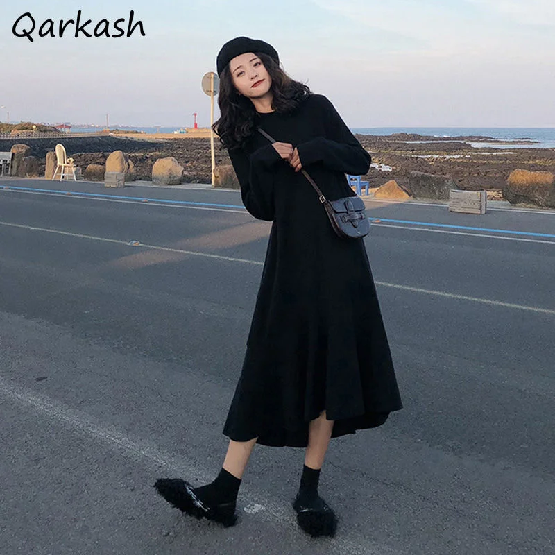 Long Sleeve Dresses Women Autumn Black Mid-calf Vintage Cozy Casual O-neck Hot Sale Minimalist Elegant All-match Ulzzang Street
Long Sleeve Dresses Women Autumn Black Mid-calf Vintage Cozy Casual O-neck Hot Sale Minimalist Elegant All-match Ulzzang Street