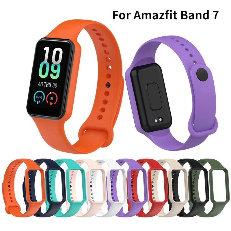 Силиконовый ремешок для часов Xiaomi Huami Amazfit Band 7, сменный спортивный смарт-браслет для Amazfit Band 7
Силиконовый ремешок для часов Xiaomi Huami Amazfit Band 7, сменный спортивный смарт-браслет для Amazfit Band 7