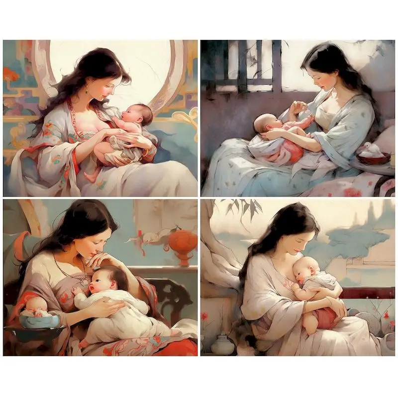 CHENISTORY DIY Frame Paint By Number Mother and Children Wall Art Picture By Numbers Acrylic Canvas Painting For Home Decoration
CHENISTORY DIY Frame Paint By Number Mother and Children Wall Art Picture By Numbers Acrylic Canvas Painting For Home Decoration