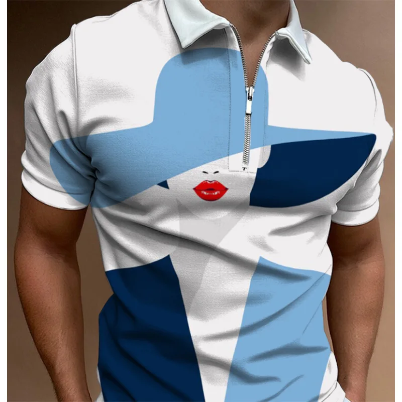 Men's High Clothing Polo Shirts 2022 Summer New Fashion Abstract Print Casual Short Sleeve T Shirts Men's Lapel Zip Polo Shirts
Men's High Clothing Polo Shirts 2022 Summer New Fashion Abstract Print Casual Short Sleeve T Shirts Men's Lapel Zip Polo Shirts