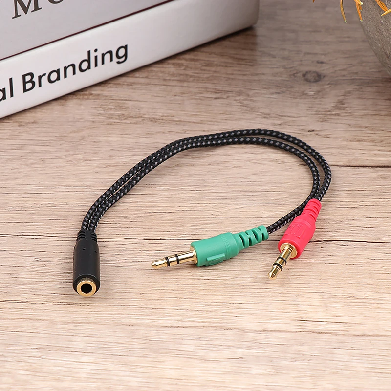 New 2 in1 cable adapter splitter 3.5mm audio headphone microphone Audio cable headphone converter
New 2 in1 cable adapter splitter 3.5mm audio headphone microphone Audio cable headphone converter