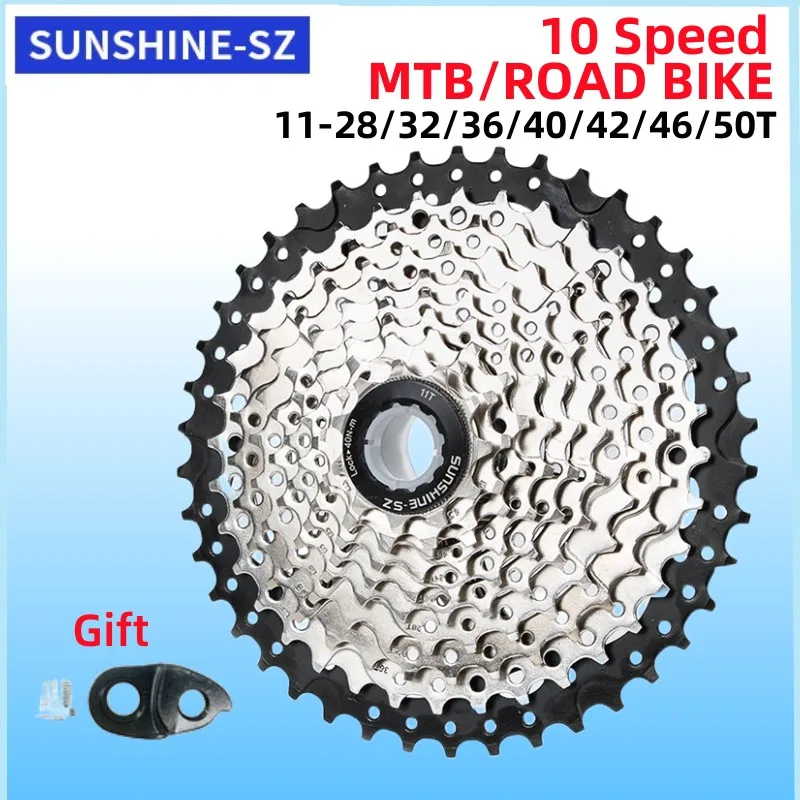 SUNSHINE 10 Speed Cassette 10S MTB Bike Road Bicycle Freewheel 10V 25/28/32/42/46/50T MTB Road Bicycle Sprocket for SRAM
SUNSHINE 10 Speed Cassette 10S MTB Bike Road Bicycle Freewheel 10V 25/28/32/42/46/50T MTB Road Bicycle Sprocket for SRAM