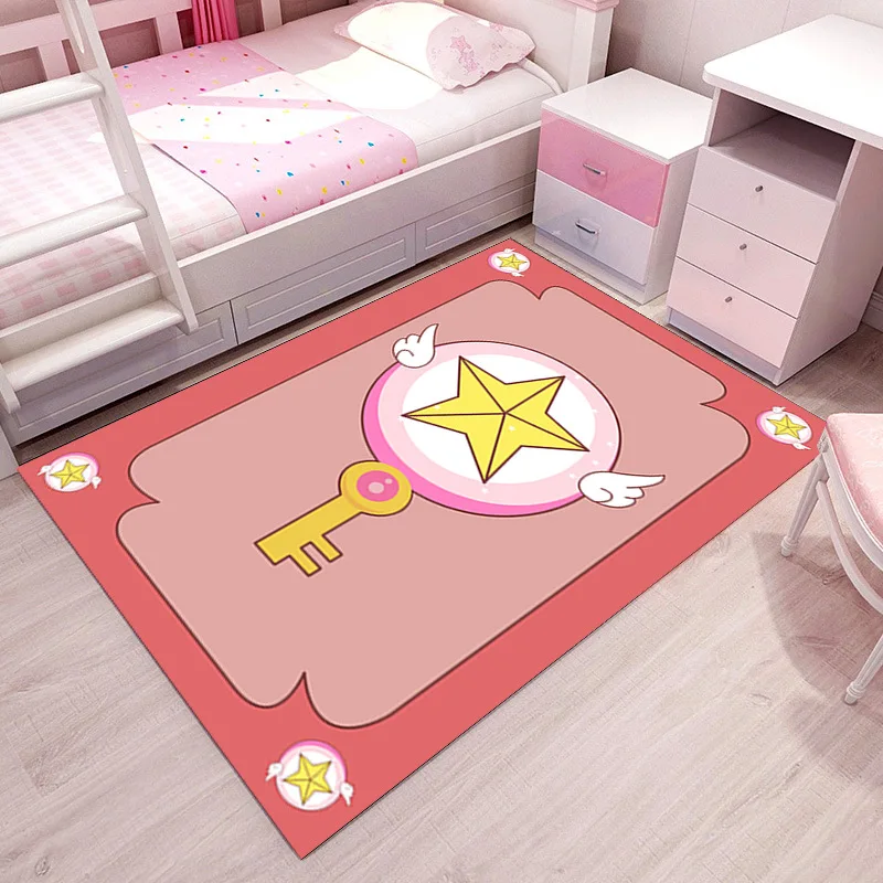 

Новый прикроватный ковер для детской спальни с мультипликационным рисунком для девочек-подростков, ковер розового цвета с милым рисунком, ...