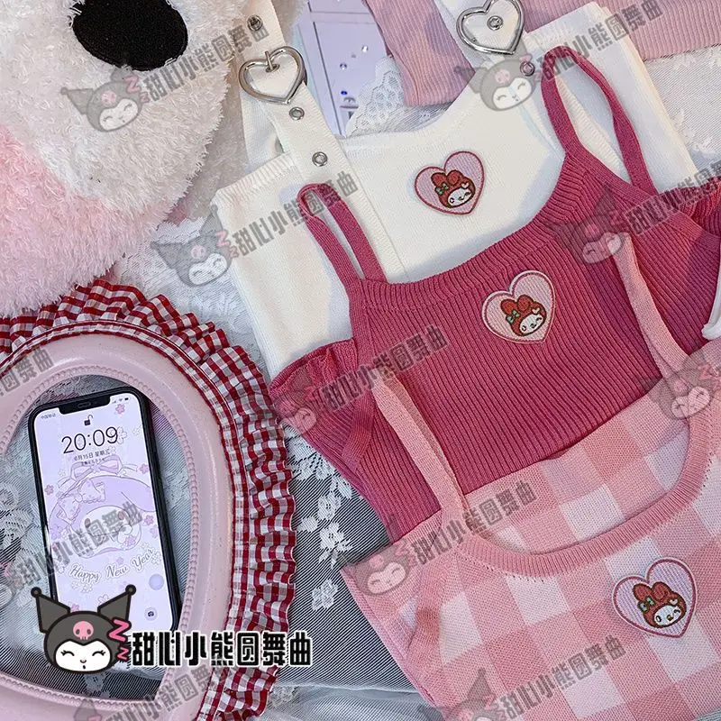 Новинка 2023, милая розовая одежда Sanrio Mymelody Hello Kitty Kawaii, сексуальная милая и острая мелодия, одежда для улицы и на бретельках
Новинка 2023, милая розовая одежда Sanrio Mymelody Hello Kitty Kawaii, сексуальная милая и острая мелодия, одежда для улицы и на бретельках