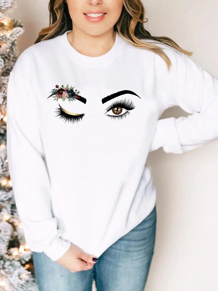 Sweatshirts Woman Fall Autumn Lady Casual Flower Eye Lashes Cute 90s Graphic Pullovers Women Spring Print Female Clothing
Sweatshirts Woman Fall Autumn Lady Casual Flower Eye Lashes Cute 90s Graphic Pullovers Women Spring Print Female Clothing