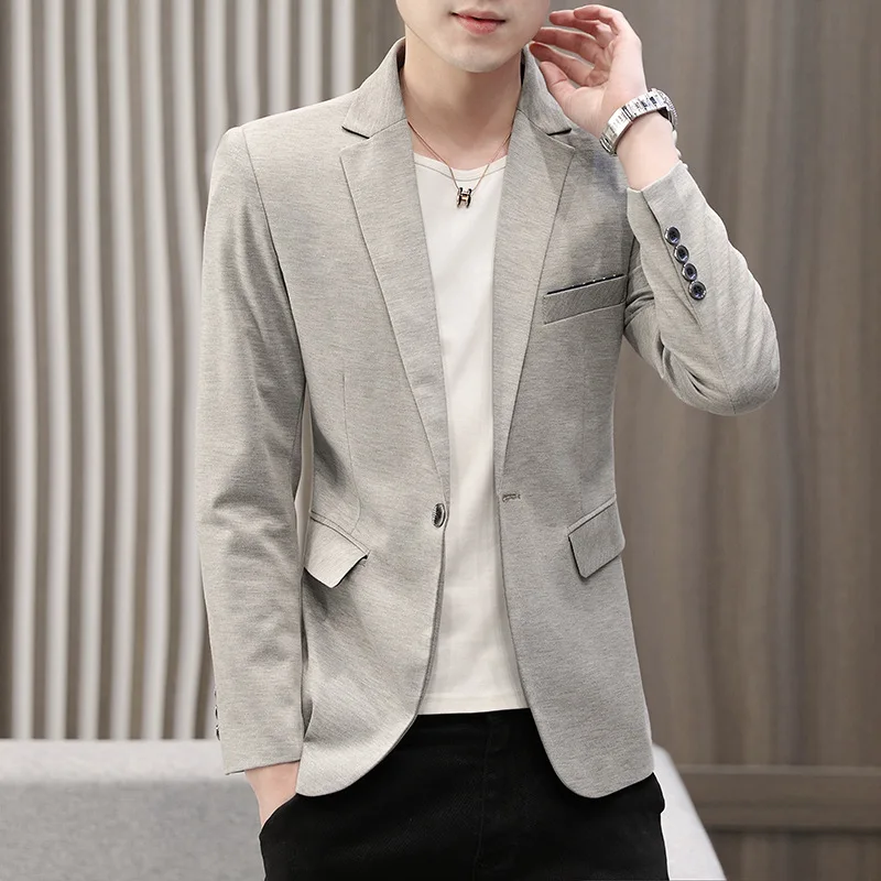 HOO 2022 New Men's Solid Color Suit Youth Business Wear Spring and Autumn blazer
HOO 2022 New Men's Solid Color Suit Youth Business Wear Spring and Autumn blazer