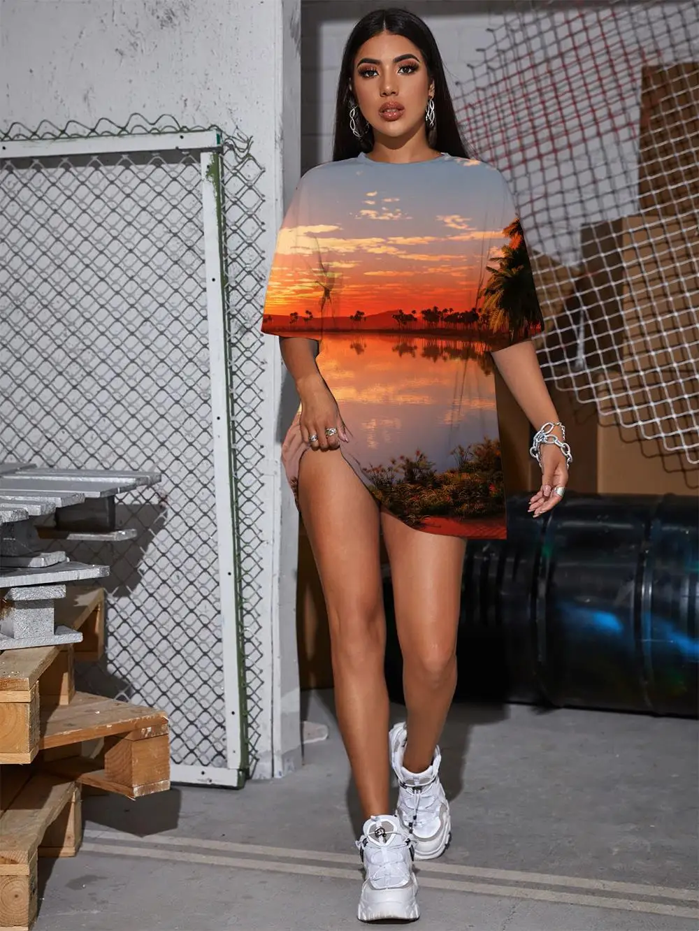 Футболка женская с принтом «кокосовое дерево»
Футболка женская с принтом «кокосовое дерево»