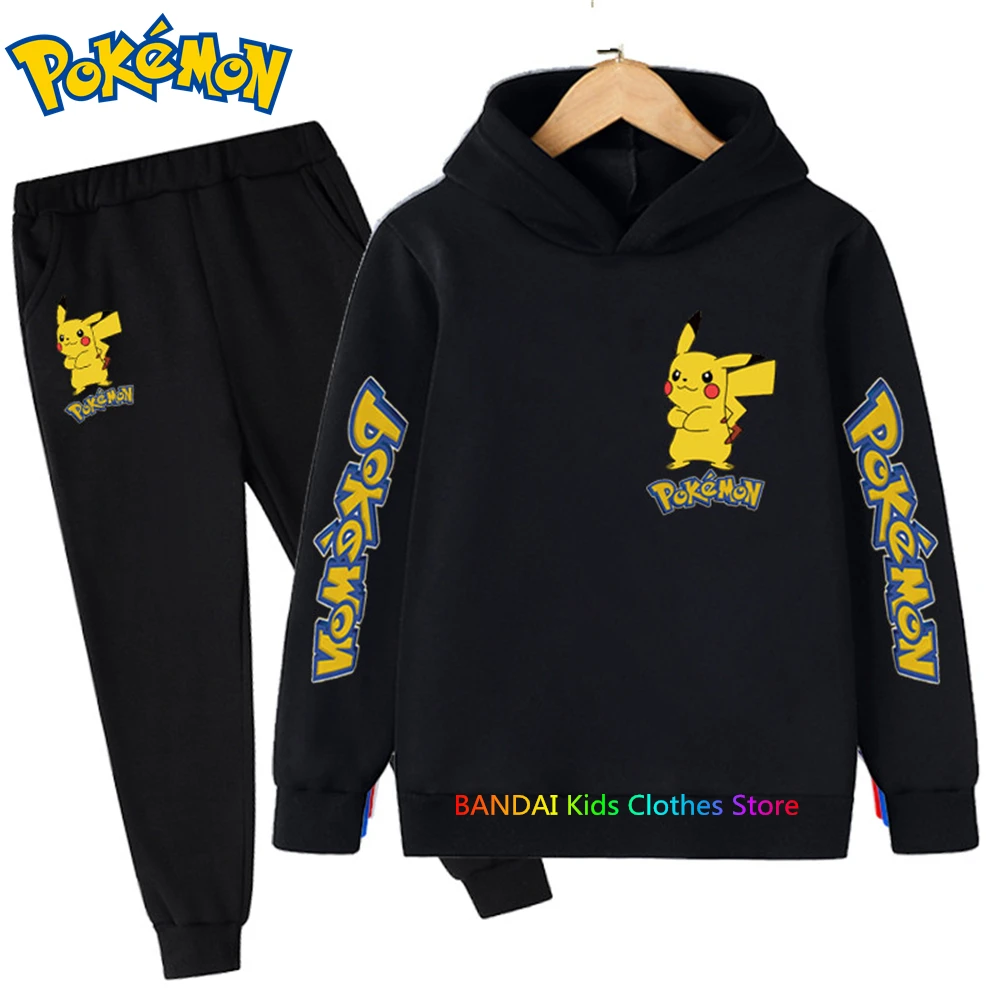 Children Pokemon Hoodies Clothes Anime Spring Autumn Boys Girls Hoodies Set Kids Funny Harajuku Fashion Pullover Tops+Pant Suit
Children Pokemon Hoodies Clothes Anime Spring Autumn Boys Girls Hoodies Set Kids Funny Harajuku Fashion Pullover Tops+Pant Suit