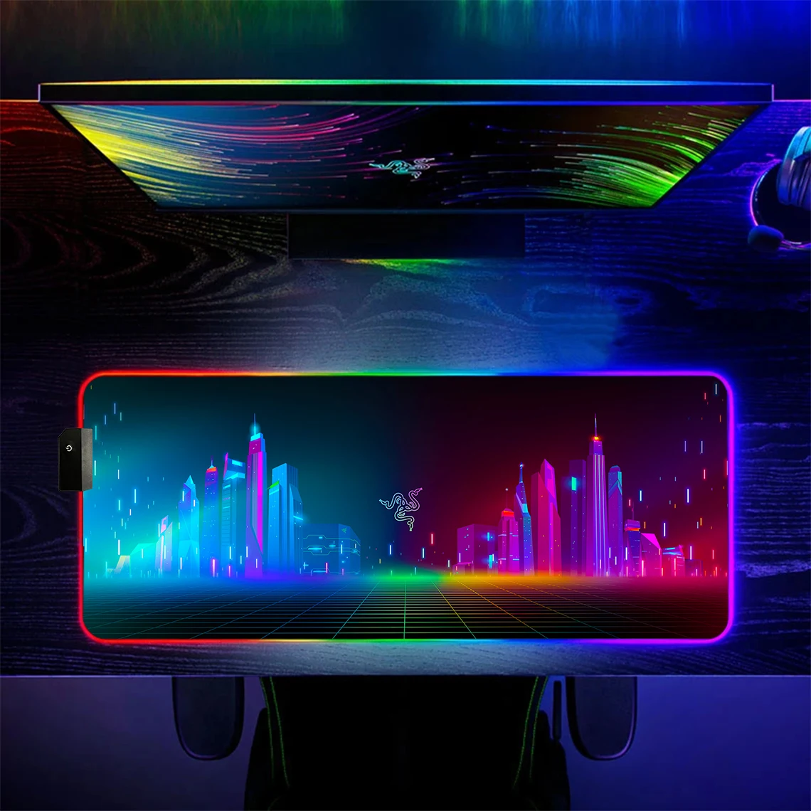 

RAZER Mouse Pad Rgb Office Accessories Stitch Gaming Mousepad 900x400 Desk Mat Keyboard Gamer Mats Extended Large Xxl Pc Carpet