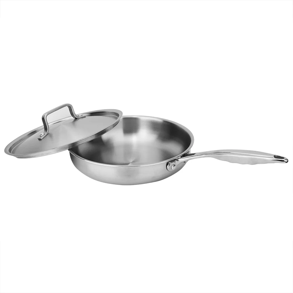 304/403 Stainless Steel Frying Pan 3 Layer Flat Non-stick Pan 24cm with Pot Cover frying frying frying
304/403 Stainless Steel Frying Pan 3 Layer Flat Non-stick Pan 24cm with Pot Cover frying frying frying
