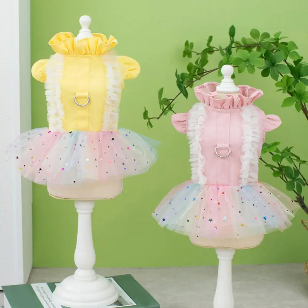 Dog Dress Beautiful Washable with Towing Ring Mesh Hem Dog Dress Summer Supplies Dog Skirt Pet Skirt
Dog Dress Beautiful Washable with Towing Ring Mesh Hem Dog Dress Summer Supplies Dog Skirt Pet Skirt
