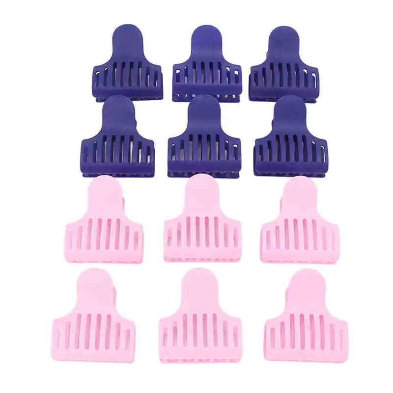 

12Pcs Salon Hot Roller Super Hair Dye Perm Insulation Clips Hair Curler Claw Clamps For Women Hairdressing Tools Curling Core