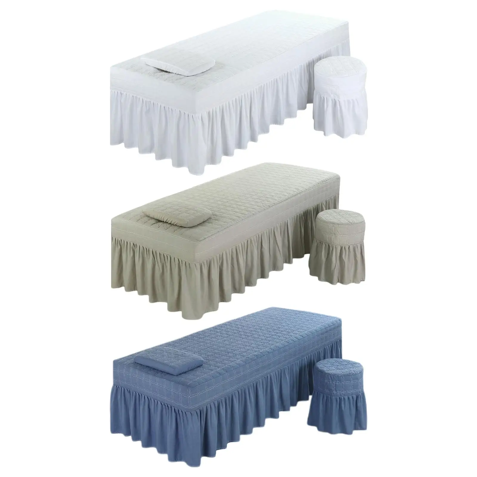 Solid Massage Table Bed Sheet Bedskirt Soft Easy Clean with case and Stool Cover Massage Bed Cover for Home Beauty Hotel
Solid Massage Table Bed Sheet Bedskirt Soft Easy Clean with case and Stool Cover Massage Bed Cover for Home Beauty Hotel