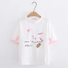 2022NEW 2019 summer new T-shirt sweet round neck short sleeve short sleeve T-shirt women Regular
2022NEW 2019 summer new T-shirt sweet round neck short sleeve short sleeve T-shirt women Regular