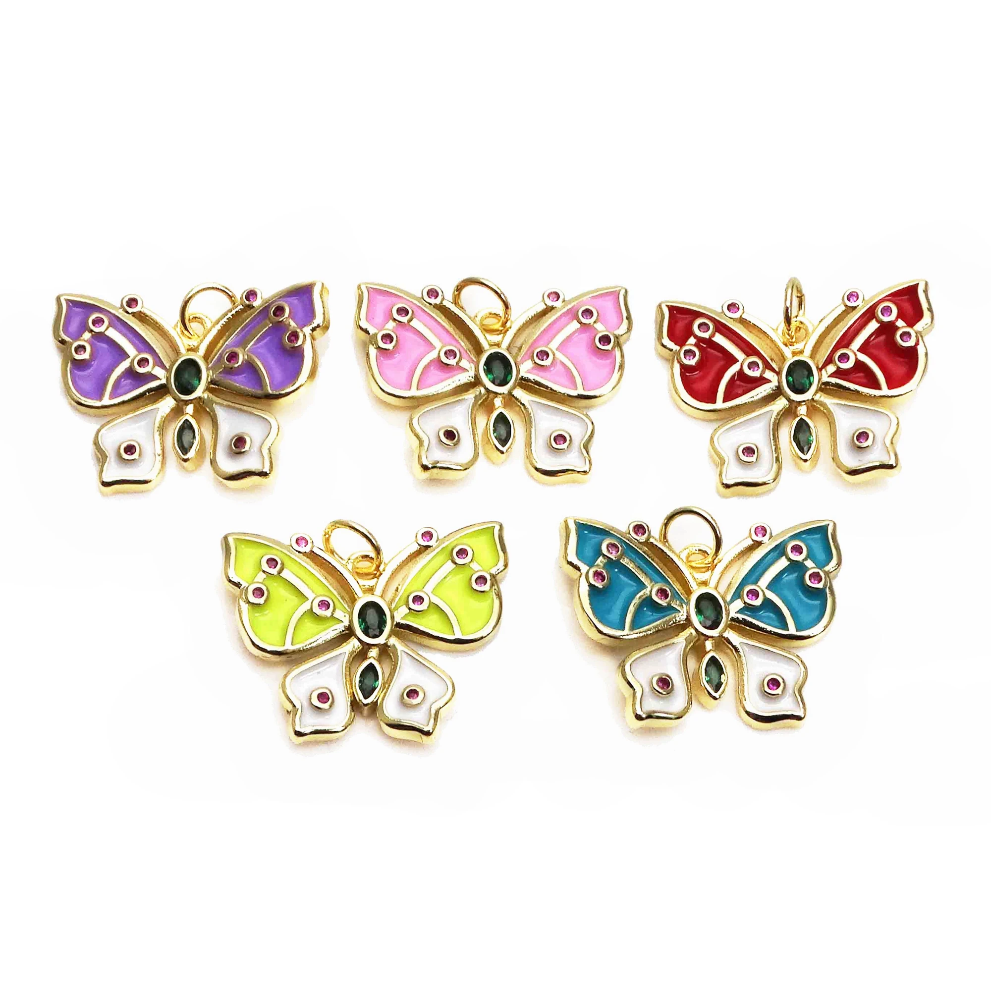 Butterfly Little pendant flowers charms Flower butterfly micro zircon gold plated pendant DIY bracelet necklace maked accessorie
Butterfly Little pendant flowers charms Flower butterfly micro zircon gold plated pendant DIY bracelet necklace maked accessorie
